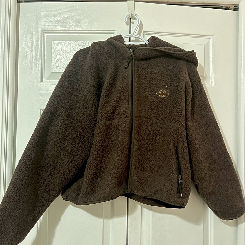 Aritzia teddy zip up jacket